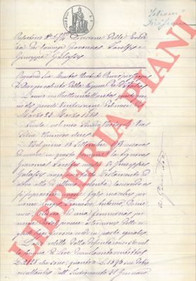 Galassi / Farolfi - - Liquidazione d'eredit e di legittimazione del Podere Gallona e Pagnina a Sillaro