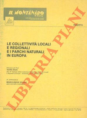 DOZIO Aurelio - - Le collettivit locali e regionali e i parchi naturali in Europa - Risoluzione finale approvata dalla Conferenza.