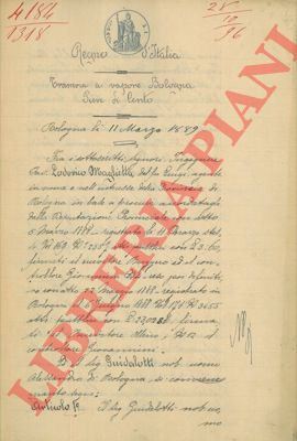 Provincia di Bologna / Guidalotti - - Vendita di terreni per la costruzione della Tramvia a vapore Bologna - Pieve di Cento