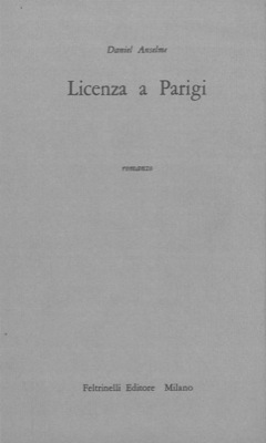 ANSELME Daniel - - Licenza a Parigi.