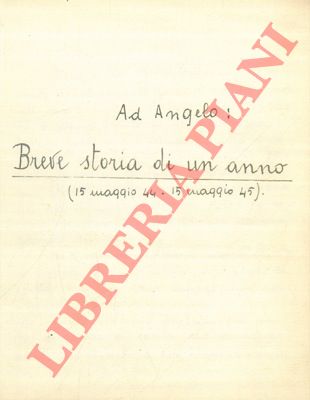 TERZI Gabriella - - Breve storia di un anno (15 maggio '44 - 15 maggio '45).