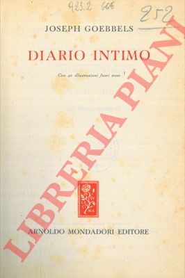 GOEBBELS Joseph - - Diario intimo.