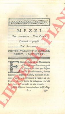 COSTEL - VALMONT DI BOMARE - CADET - MITOUART - - Mezzi per conoscere i vini conci.