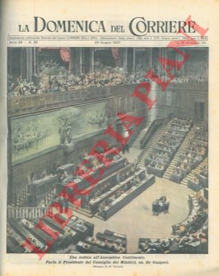 FERRARI R. - - Durante una seduta all'Assemblea Costituente parla il Presidente del Consiglio dei Ministri, on. De Gasperi.