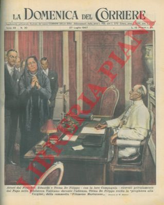 MOLINO W. - - Titina De Filippo, ricevuta privatamente dal papa con l'attore Eduardo, recita la 