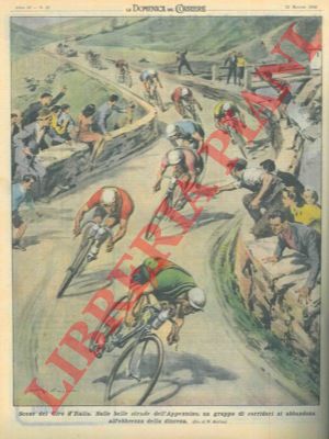 MOLINO W. - - Durante il Giro d'Italia, sulle belle strade dell'Appennino, un gruppo di corridori si abbandona all'ebrezza della discesa.