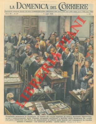 MOLINO W. - - La popolazione tedesca si affolla nelle banche per consegnare la vecchia moneta e ritirare quella nuova.
