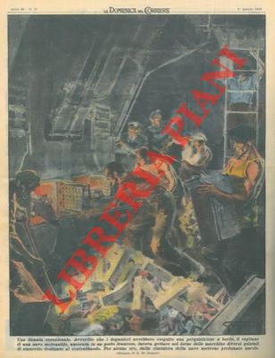 DE GASPARI G. - - Avvertito che i doganieri avrebbero eseguito una perquisizione, capitano di una nave brucia quintali di sigarette destinate al contrabbando.