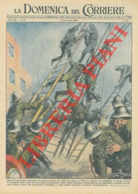 DE GASPARI G. - - Durante un saggio tecnico dei vigili del fuoco, il ventaglio delle scale su cui erano arrampicati tredici militi precipitava.