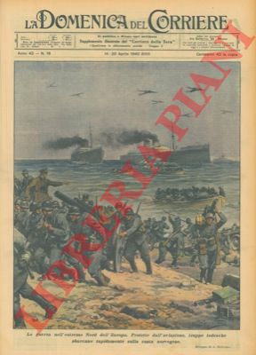 BELTRAME A. - - La guerra nell'estremo nord dell'Europa. Protette dall'aviazione, truppe tedesche sbarcano rapidamente sulla costa norvegese.