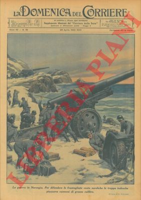 BELTRAME A. - - Per difendere le frastagliate coste nordiche le truppe tedesche piazzano cannoni di grosso calibro.