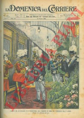 BELTRAME A. - - Arrivo alla stazione di Roma di re Edoardo VII d'Inghilterra.