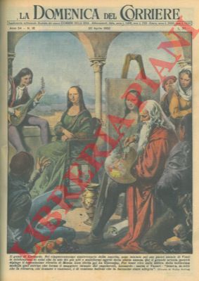 MOLINO W. - - Leonardo da Vinci mentre dipinge il famosissimo ritratto di Monna Lisa (detta poi la Gioconda).