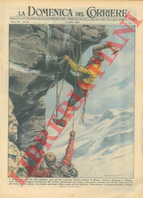MOLINO Walter - - Due alpinisti, poco pi che ventenni, Walter Bonatti e Roberto Bignami sono riusciti a compiere la scalata invernale della cresta est del Cervino.