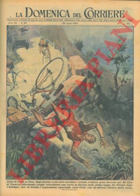 TORCHIO A. - - Koblet, il pi forte corridore ciclista svizzero, esce di strada e capitombola riportando serie ferite cos