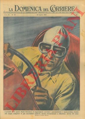 MOLINO W. - - Tazio Nuvolari morto a Mantova (ritratto del campione al volamte).