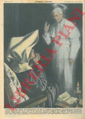 MOLINO W. - - Accertamento, nel processo per la canonizzazione di Beato Pio X, dei miracoli compiuti.