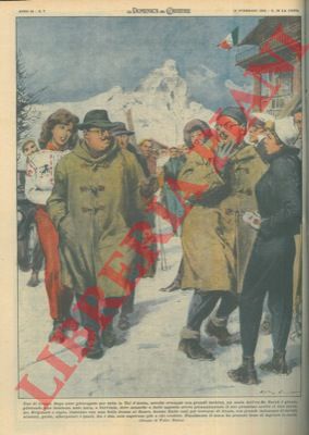 MOLINO W. - - Sosia dell'ex - Re Faruk giunge a Cervinia, dove si trova anche il vero Re.