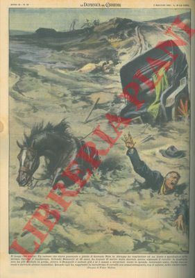 MOLINO W. - - A Nola, nell'attraversare un torrente, calesse sprofonda in mare di fango. Conducente si salva mentre cavallo sprofonda.