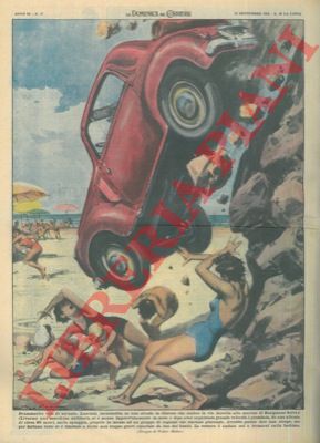 MOLINO W. - - Sulla spiaggia di Livorno un auto, messasi improvvisamente in moto, rischia di travolgere un gruppo di ragazzi.