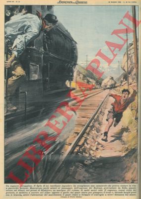 MOLINO W. - - Ragazzo che scorge sui binari un grosso macigno riesce a evitare una catastrofe avvertendo il macchinista del treno che stava per arrivare.