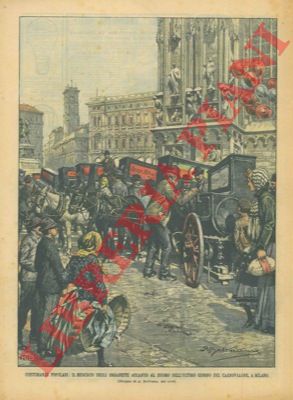 BELTRAME A. - - Il mercato degli organetti accanto al Duomo di Milano nell'ultimo giorno del carnevalone.