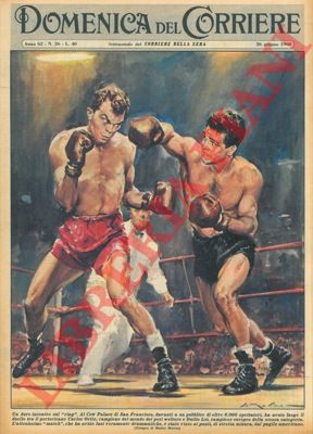MOLINO W. - - Un duro incontro sul ring tra Carlos Ortiz e Duilio Loi.