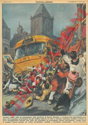MOLINO W. - - Autobus contro folla in processione.
