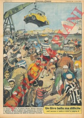 MOLINO W. - - Lo sbarco dei campioni del ciclismo a Marsala.