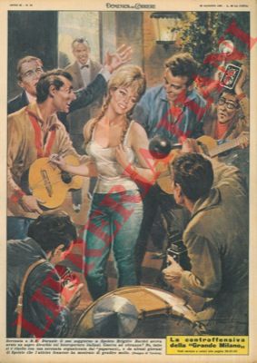 TORCHIO A. - - Paparazzi e alcuni giovani di Spoleto fanno una serenata a Brigitte Bardot.