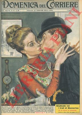 MOLINO W. - - Signora che stava per dare un bacio al marito veniva investita da una scossa elettrica sprigionatasi dalle loro labbra.