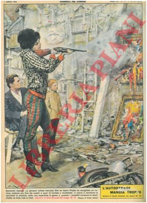 MOLINO W. - - Giovane artista francese dipinge sparando...