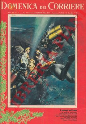 MOLINO W. - - Gruppo di sommozzatori s'immerge nella grotta di Amalfi per un pellegrinaggio al presepio che si trova nelle profondit del mare pi azzurro del mondo.