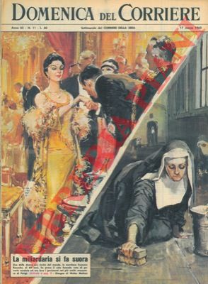 MOLINO W. - - Una delle donne pi ricche del mondo, la marchesa francese Rosanbo, lava ora i pavimenti nel pi umile monastero di Parigi.