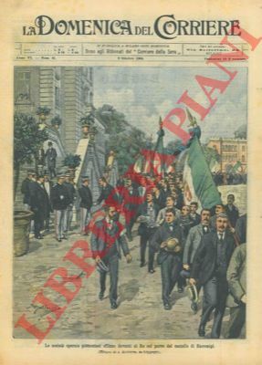 BELTRAME A. - - Le societ operaie piemontesi sfilano di fronte al Re, a Racconigi.