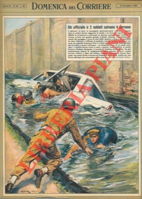 MOLINO W. - - Un ufficiale e due soldati salvavano quattro persone che si trovavano dentro un'auto precipitata in un canale.
