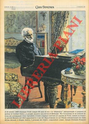 BELTRAME A. - - Ripetizione di una tavola di Beltrame del 1899, su Giuseppe Verdi