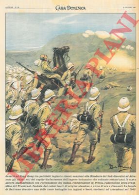 BELTRAME A. - - Ripetizione di una tavola di Beltrame del 1902 sulla guerra anglo boera.