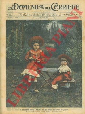 BELTRAME A. - - Le principessine Jolanda e Mafalda, figlie dei sovrani (grande ritratto a piena pag.)