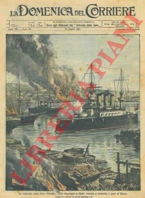 BELTRAME A. - - La corazzata russa Kniaz Potenkin durante il bombardamento di Odessa.