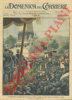 BELTRAME A. - - Sfilata dei reduci della Crimea davanti al monumento, a Torino.