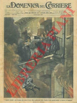 BELTRAME A. - - Monaca salva le sue allieve gettandole dalla finestra d'una scuola mentre le fiamme la investono.
