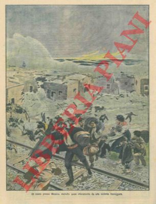 BELTRAME A. - - Paese presso Messina (Galati) distrutto da mareggiata.