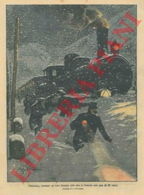 BELTRAME A. - - Treno bloccato dalla neve vicino a Limone.