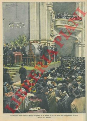 BELTRAME A. - - Estrazione della lotteria a Milano col premio da un milione di lire.
