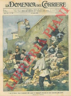 BELTRAME A. - - Fuga di prigionieri dalle carceri di Sebastopoli attraverso un muro squarciato dalle bombe.