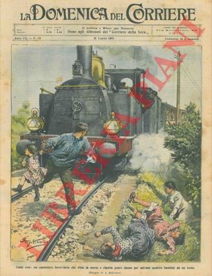 BELTRAME A. - - Cantoniere rimane ferito ma salva quattro bambini che stavano per essere travolti da un treno.