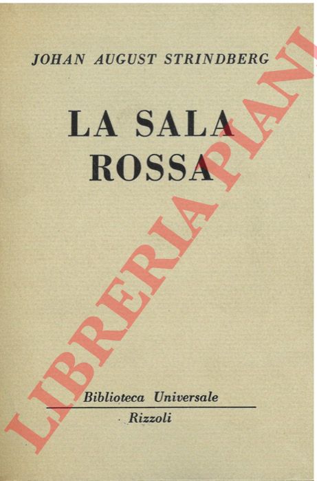 STRINDBERG Johan August - - La sala rossa.