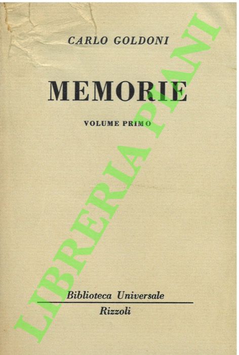 GOLDONI Carlo - - Memorie.