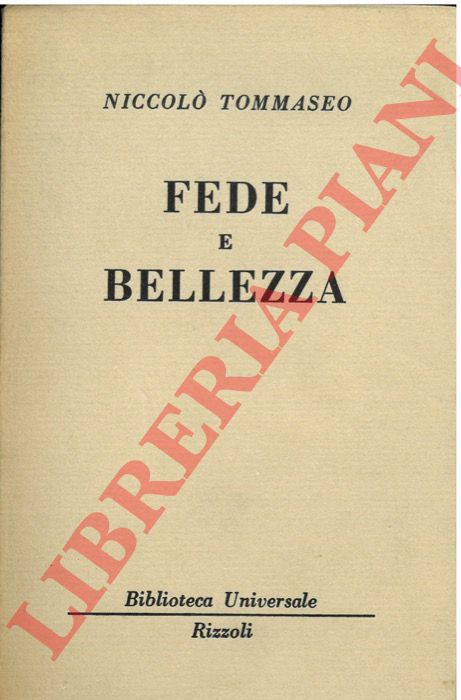 TOMMASEO Niccol - - Fede e bellezza.
